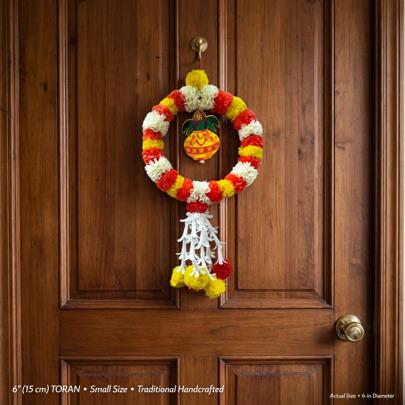 Shubh Labh Kalash Toran - 6 Inch Small Door Hangin